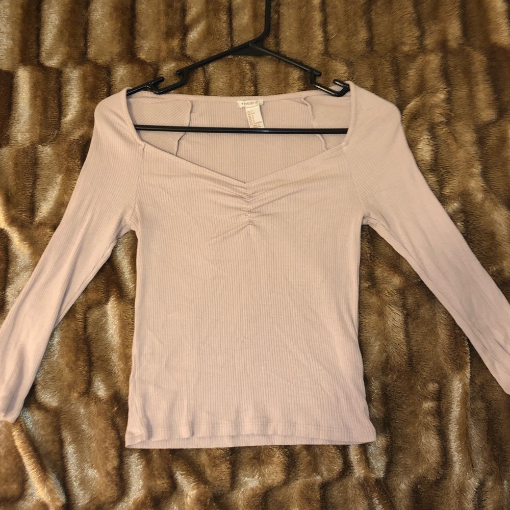 Forever 21 Off-the-Shoulder Pink Half Sleeve